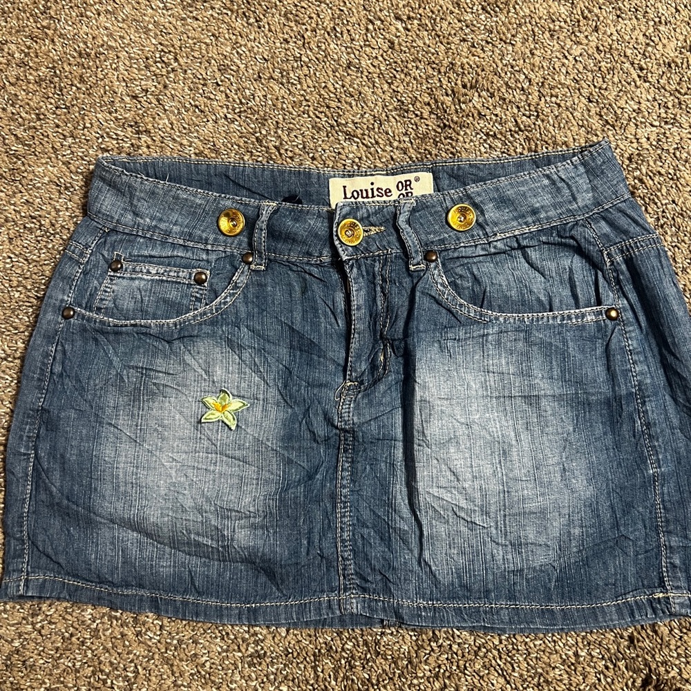 Vintage Y2K Louise OR Denim Mini Skirt – Size M